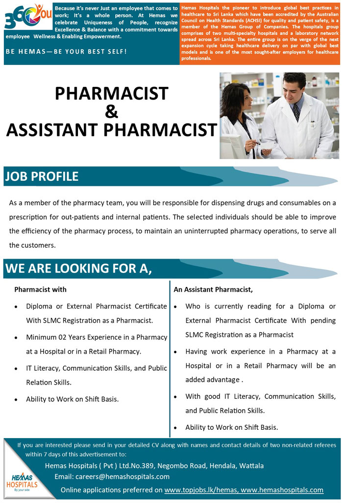 Vacancies For Pharmacist Assistant In Johannesburg